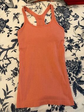 lululemon athletica Ribbed Racerback Tank - Coral Orange